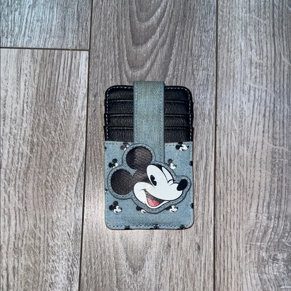 Disney Mickey Mouse Card Holder - Black and Gray